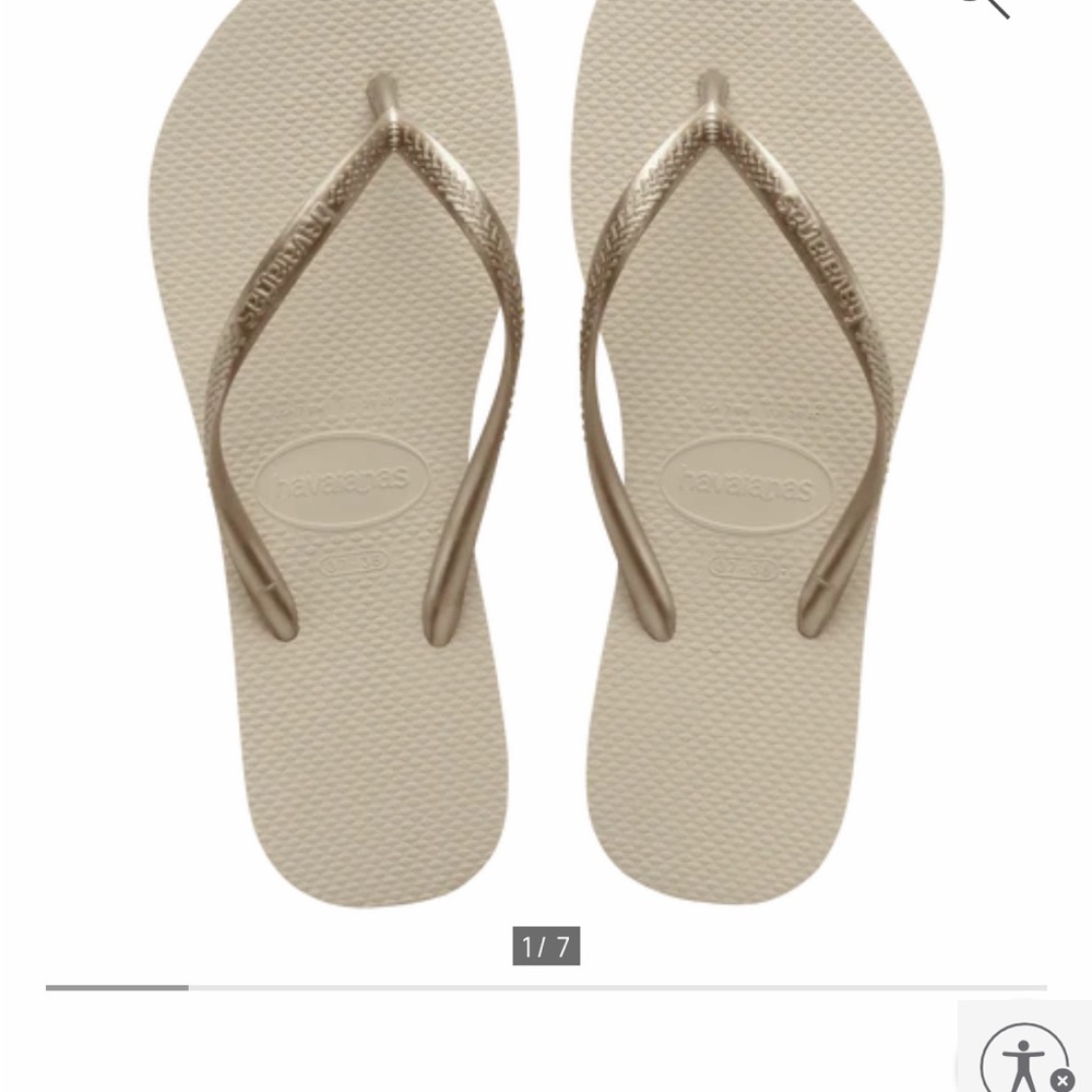Havaianas Gold Flip Flops BNIP